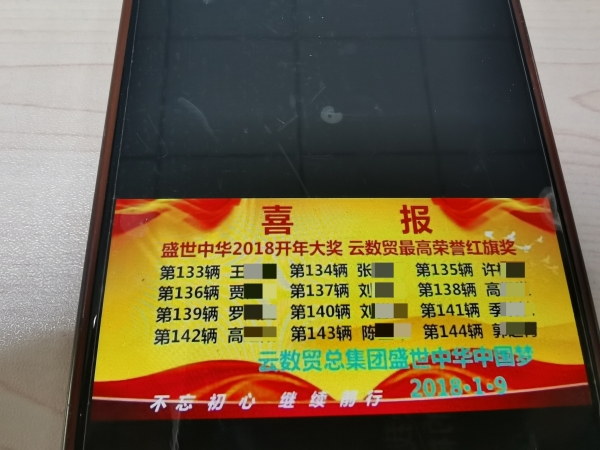 “紅旗獎”部分獲獎名單。臺商分局供圖